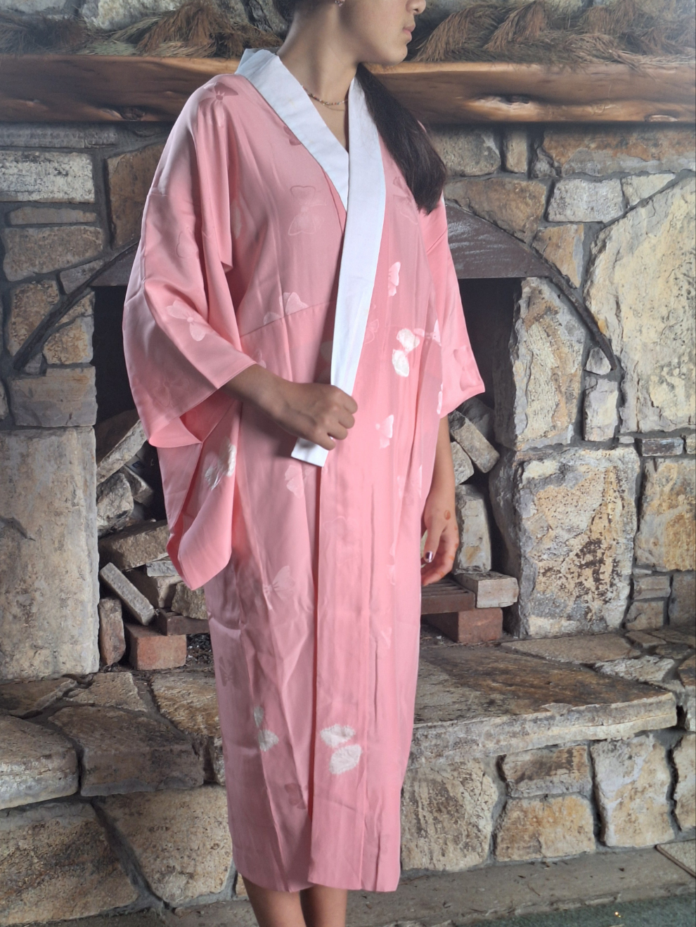 Pink Silk Juban - Bow