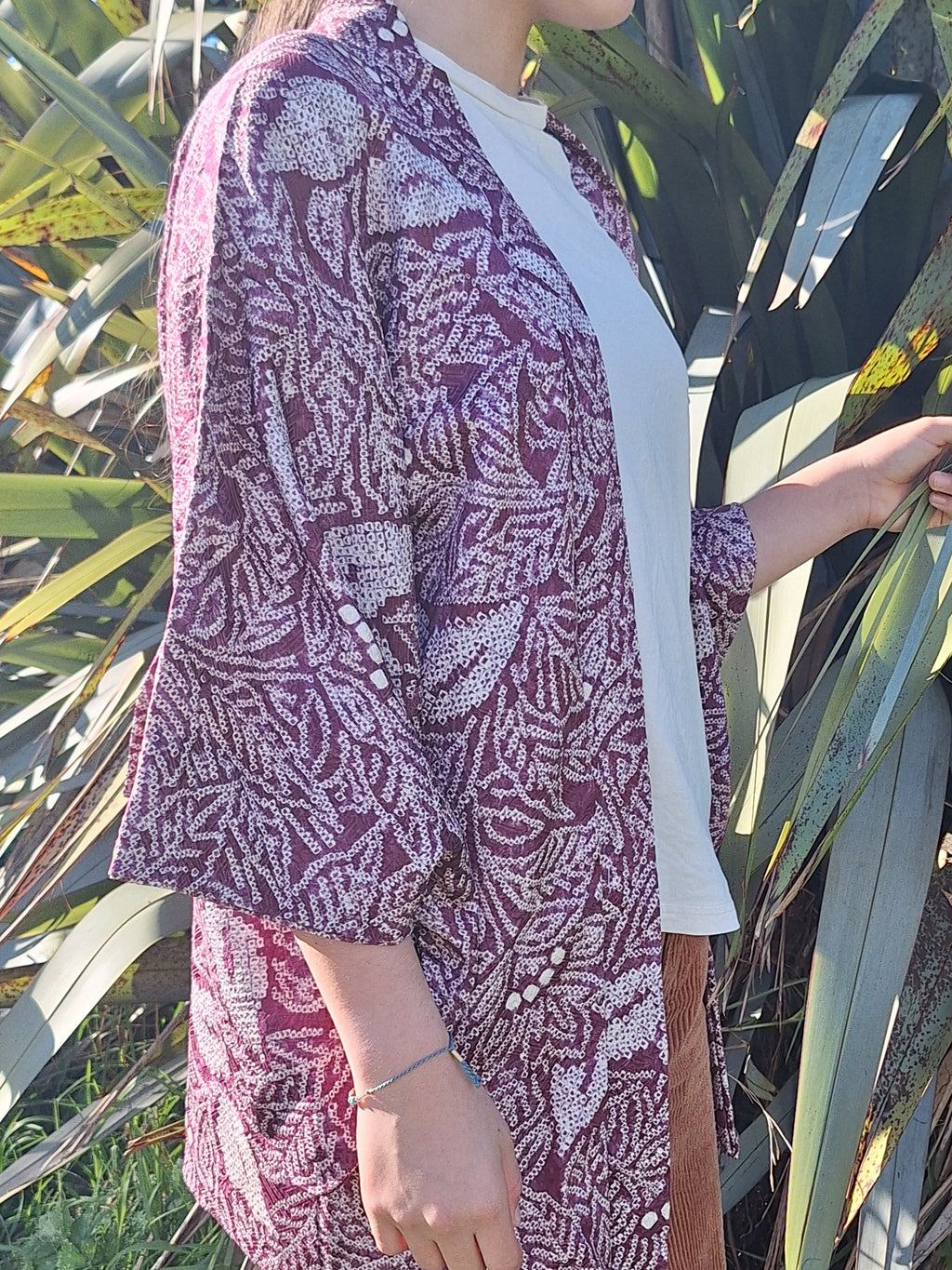 A - Haori Jacket - Purple Shibori