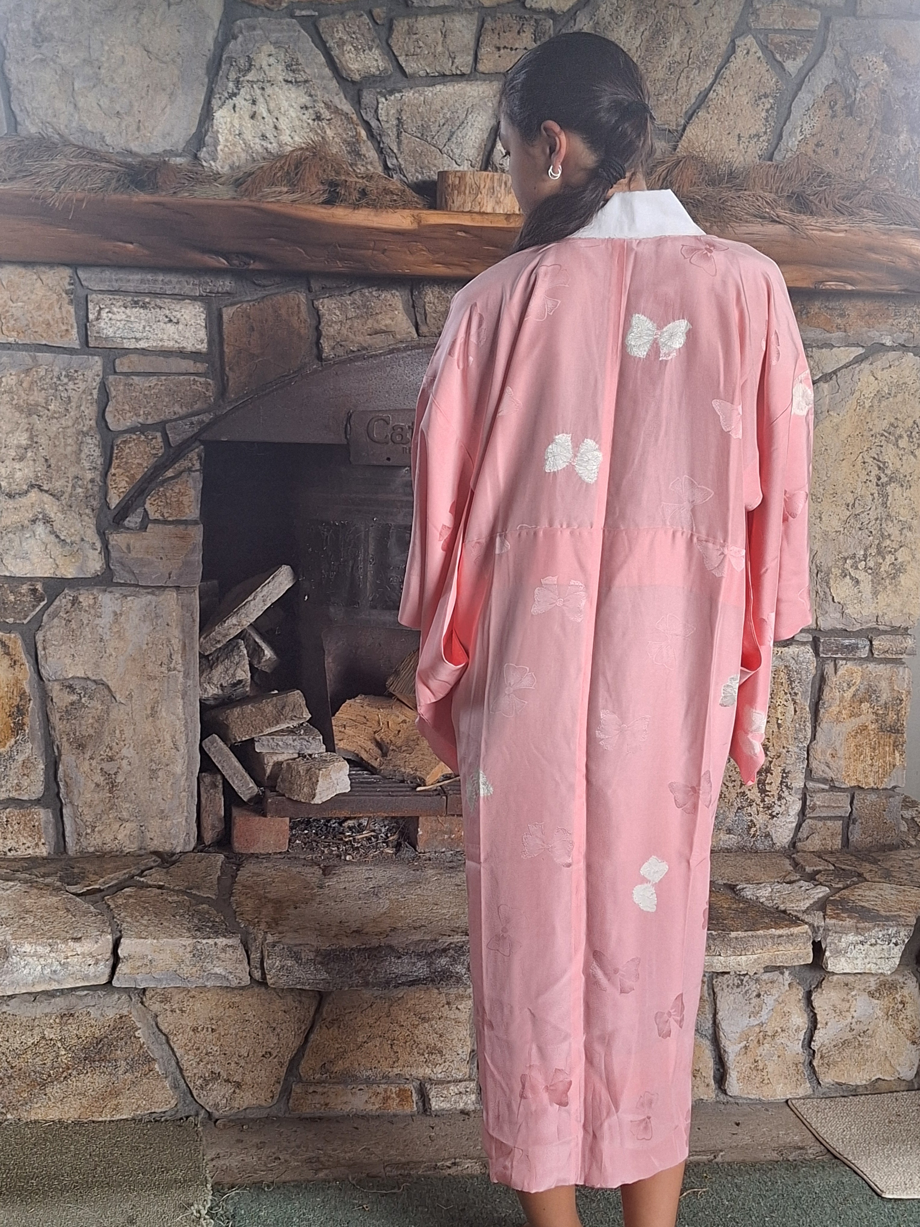Pink Silk Juban - Bow