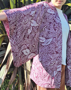 A - Haori Jacket - Purple Shibori