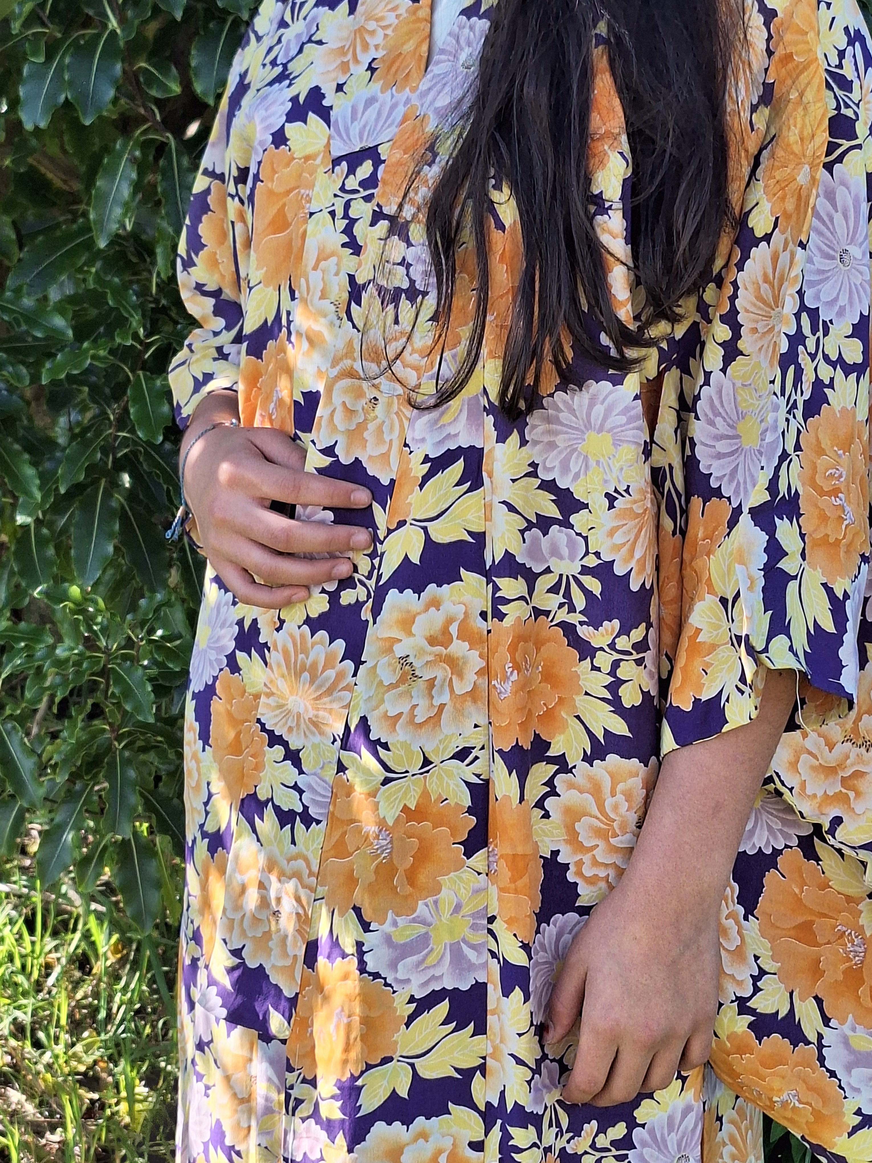Kimono - 1950s cotton / Botan