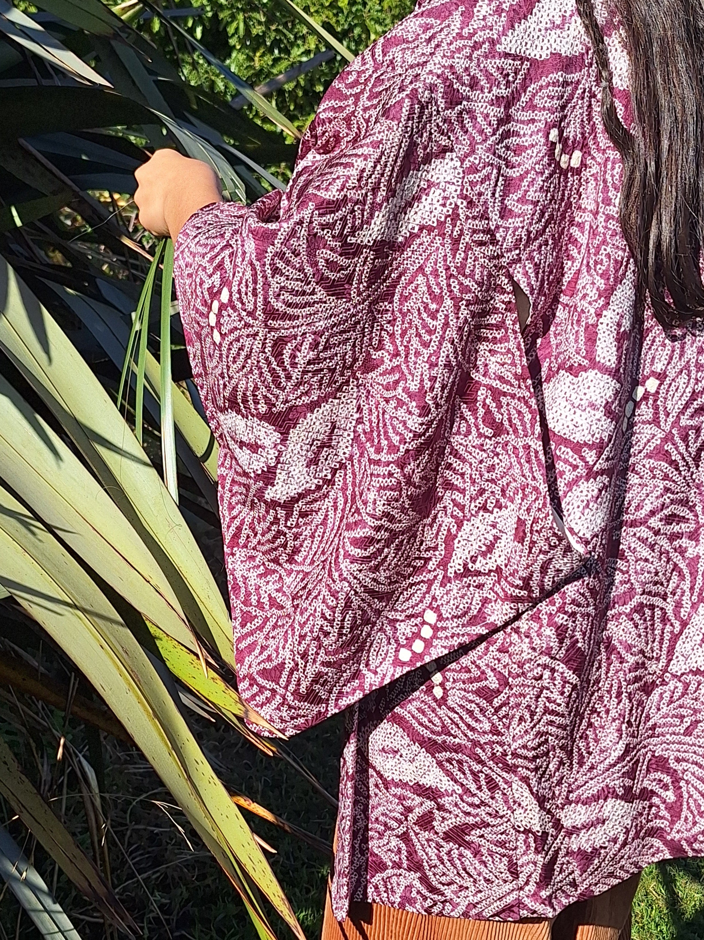 A - Haori Jacket - Purple Shibori